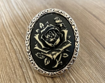 Gothic Rose drawer knobs / Rose cabinet / Gothic Home Decor / Relief  Shaped drawer knobs / Furniture Hardware,Z-432