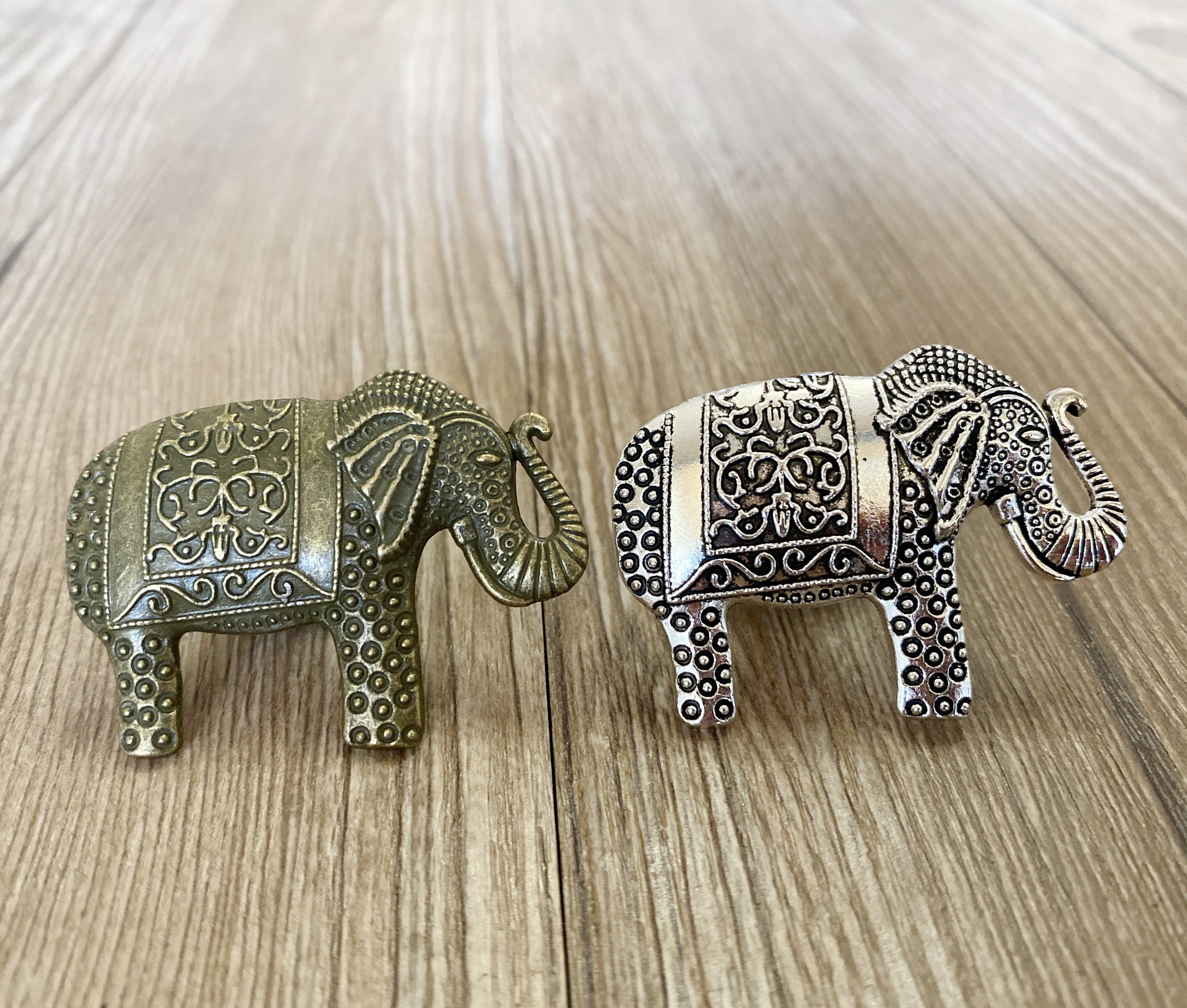 Brass Elephant Drawer Knobs / Elephant / Gothic Home Etsy UK