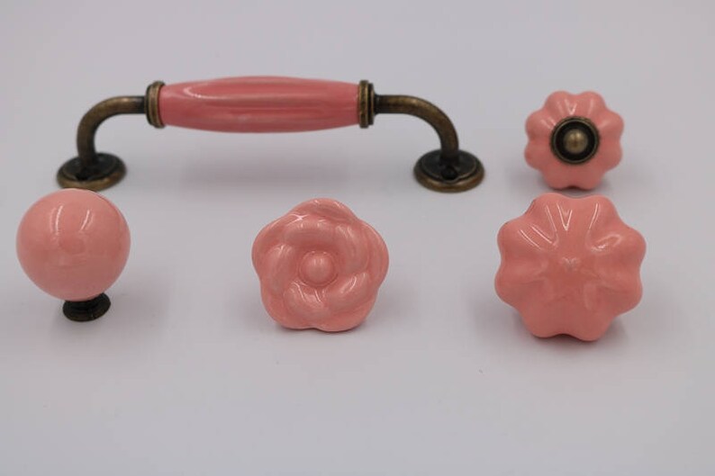 Hand Painted Ceramic Knob Child Drawer Knobs Pulls Handles/ Etsy