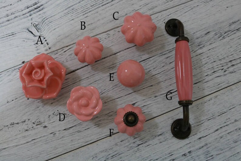Hand Painted Ceramic Knob Child Drawer Knobs Pulls Handles/ Etsy