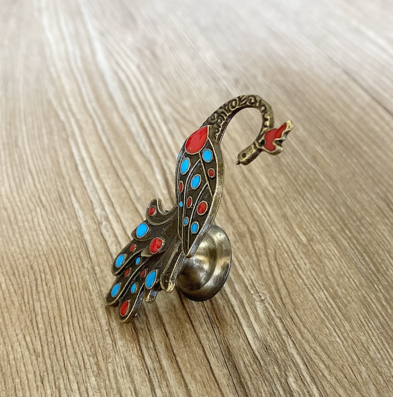 Bronze Peacock drawer knobs  Peacock Cabinet  Gothic Home Decor  Animal Shaped drawer knobs  Furniture Hardware,Z-490