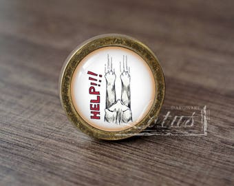 Chat-fait main vintage boutons de tiroir antiques poignées/boutons de commode poignées de tirage d'armoire/quincaillerie de meubles