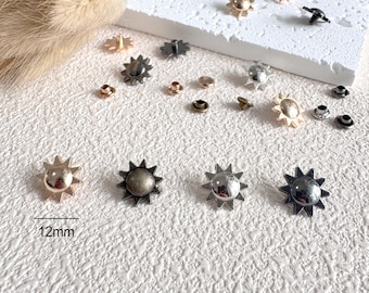 4 colors,pack of 20, 12mm sun flower rivets studs, leather studs,leather craft decorative rivet MD3324833
