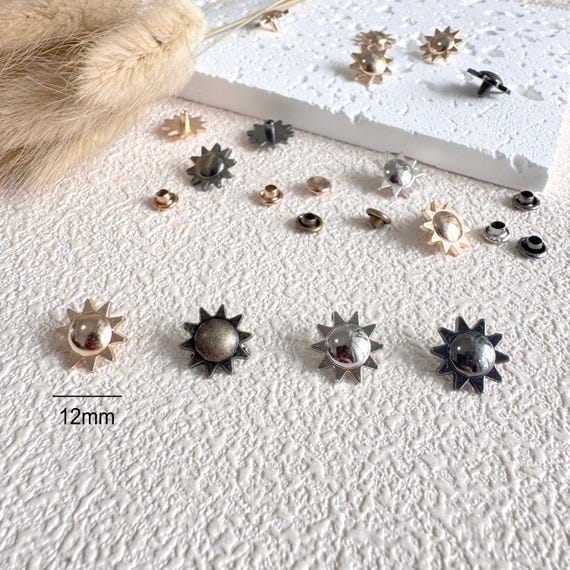 4 colors,pack of 20, 12mm sun flower rivets studs, leather studs,leather craft decorative rivet MD3324833