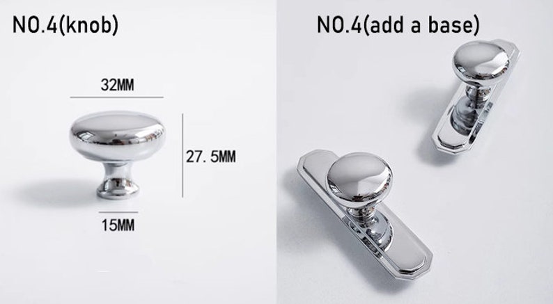 Krommade mässingshandgjorda lådknoppar/byråknoppar/skåpshandtag/möbelbeslag, CP-1720 NO.4