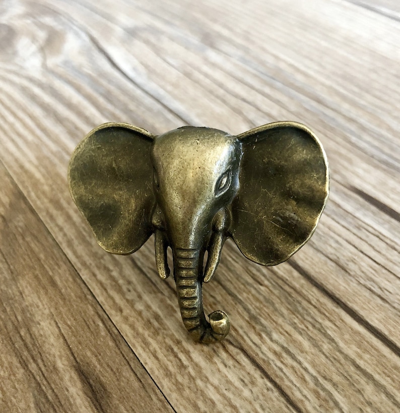 Brass Elephant Drawer Knobs / Elephant / Gothic Home Etsy