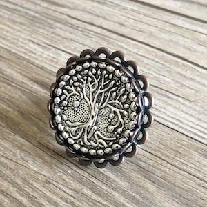 Silver Peace Tree drawer knobs / Peace Tree Cabinet / Gothic Home Decor / Animal Shaped drawer knobs / Furniture Hardware,Z-234