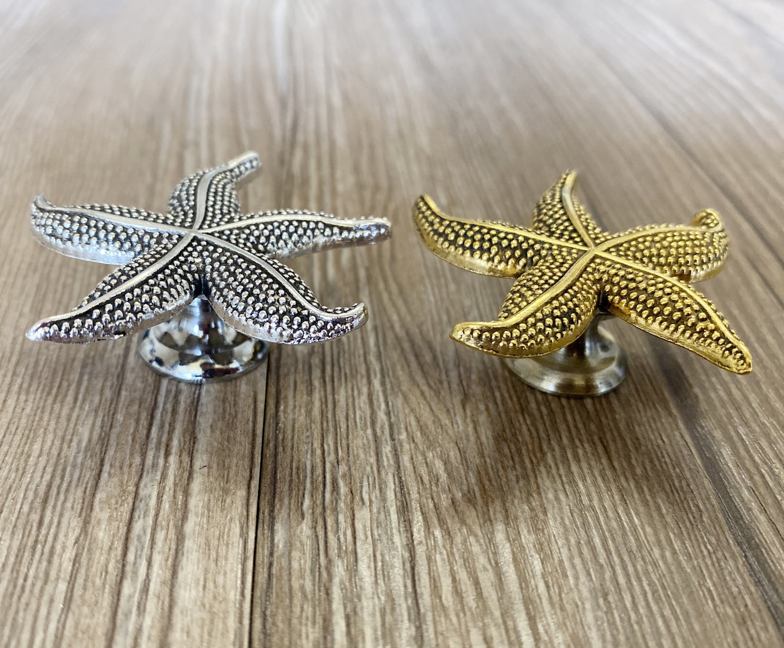 Starfish Drawer Knobs / Furniture Knobs Silver With Rope Etsy UK