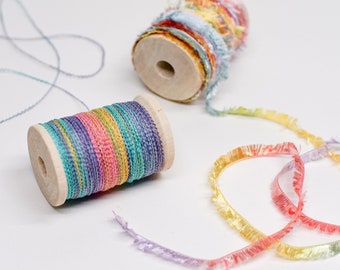 journaling suppliesSpeciality YarnsPlanner DIYDecorative Yarn Whimsical Knot Fancy Yarn on Mini Bobbin