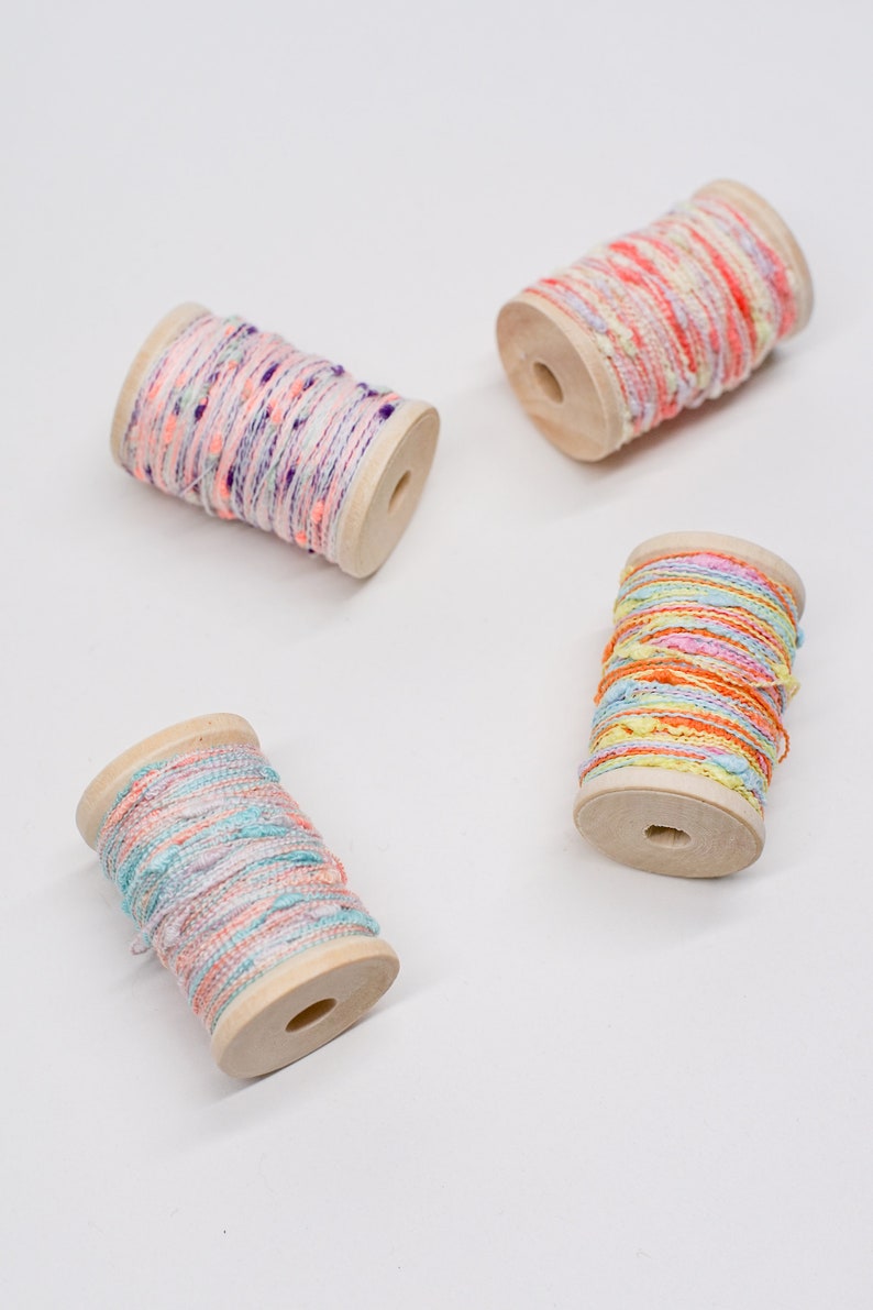 journaling suppliesSpeciality YarnsPlanner DIYDecorative Yarn Whimsical Knot Fancy Yarn on Mini Bobbin