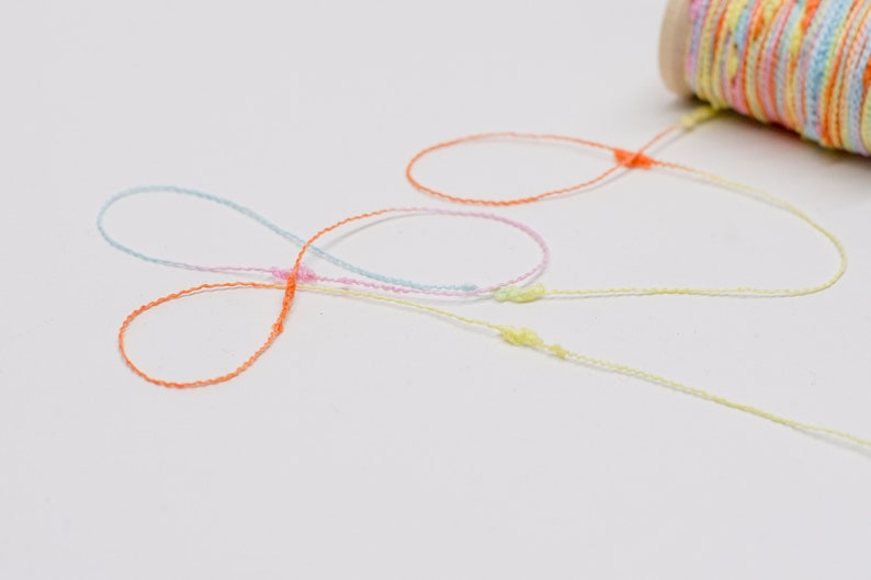 journaling suppliesSpeciality YarnsPlanner DIYDecorative Yarn Whimsical Knot Fancy Yarn on Mini Bobbin