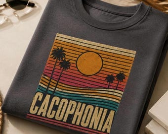 Retro Cacophonia Shirt, Vintage Retro Graphic Tee, Dark Academia Shirt, Literary Shirt, Unique Vocabulary Tee, Aesthetic Apparel
