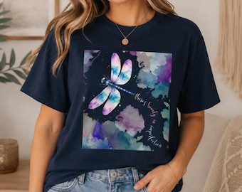 T-shirt med akvarell trollslända | Det finns skönhet i ofullkomlighet T-shirt