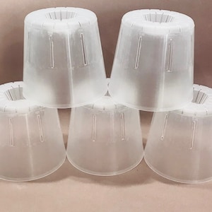 4 inch Clear Plastic Orchid Pots - 5/pack