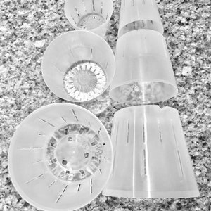 Clear Plastic Pots for Orchids Assortment of 3 inch, 4 inch and 5 inch -6/pk