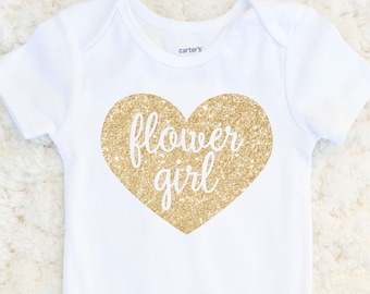 Flower Girl Shirt - Flower Girl Gift - Flower Girl Favor - Flower Girl Outfit - Flower Girl Tee - Wedding Shirt - Flower Girl One Piece