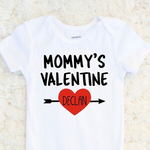 Boy Valentine&#39;s Day Outfit - Baby Boy Valentine&#39;s Day Tshirt - Mommy&#39;s Little Valentine One Piece - Boy Valentine&#39;s Day