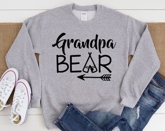 Grandpa Bear Sweatshirt - Papa Shirt- Best Grandpa Ever Shirt - Gift For Grandpa - Papa Sweater - Fathers Day Gift - New Grandpa Gift