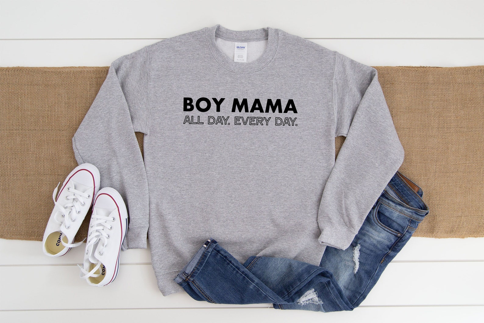 Boy Mama Sweater All Day Every Day Mom of Boys Gift Boy Etsy
