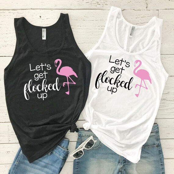 flamingo bridesmaid shirts