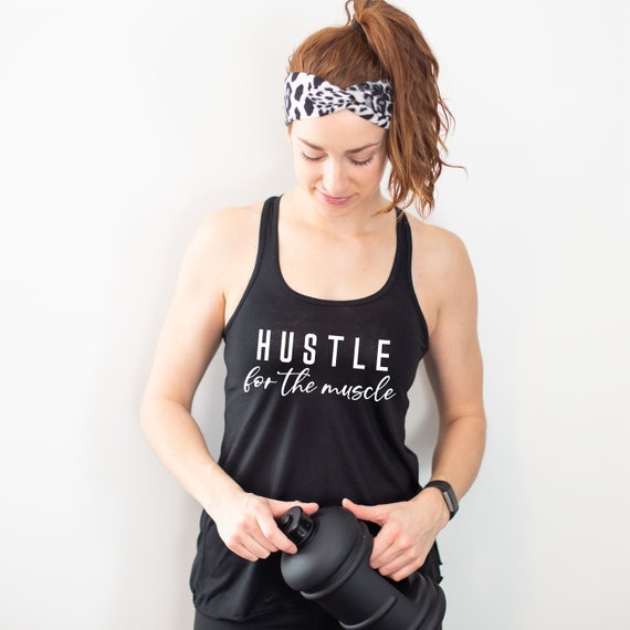 Hustle for the Muscle Womens Workout Tank Gym Shirt Workout Shirt Lift Shirt  Gym Tank Fitness Tank Top Cute Workout Shirt -  Canada