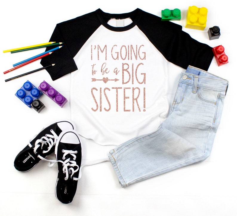 I'm Going to be a Big Sister Big Sister Shirt Baby Announcement New Baby Sibling Shirt Surprise Baby News Pregnancy Announcement image 2