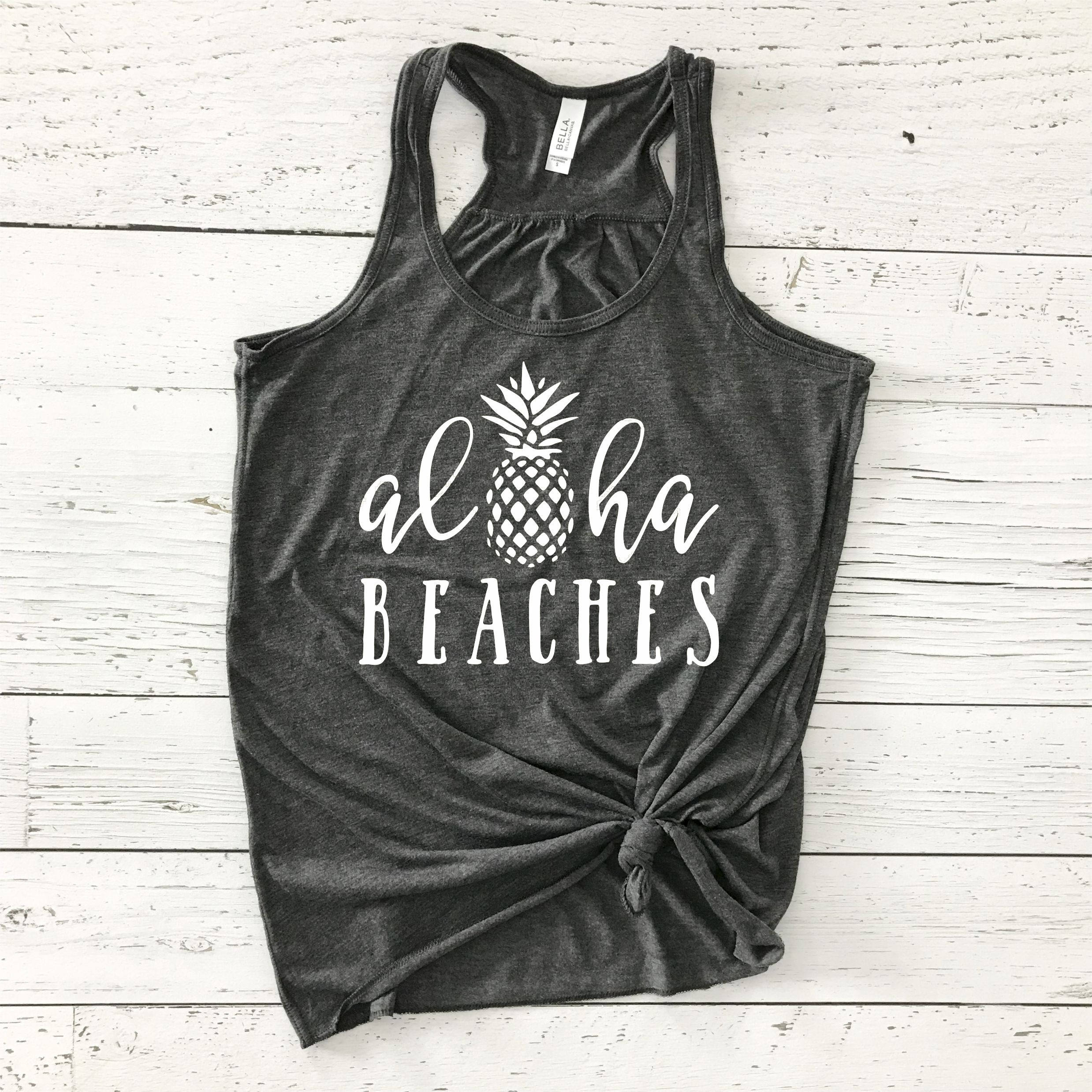 Aloha Beaches Tank Bachelorette Party Shirts Aloha Bride | Etsy