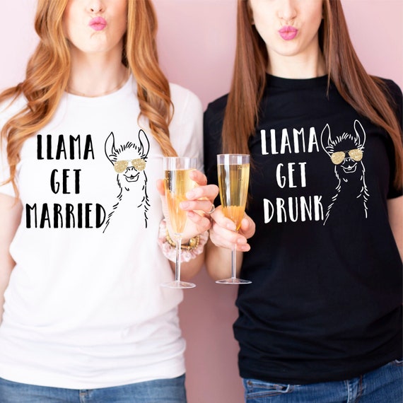 Womens Llama Get Drunk Bridesmaid Bachelorette Bridal Party Shirt Womens Llama Get Drunk Bridesmaid Bachelorette Bridal Party Shirt