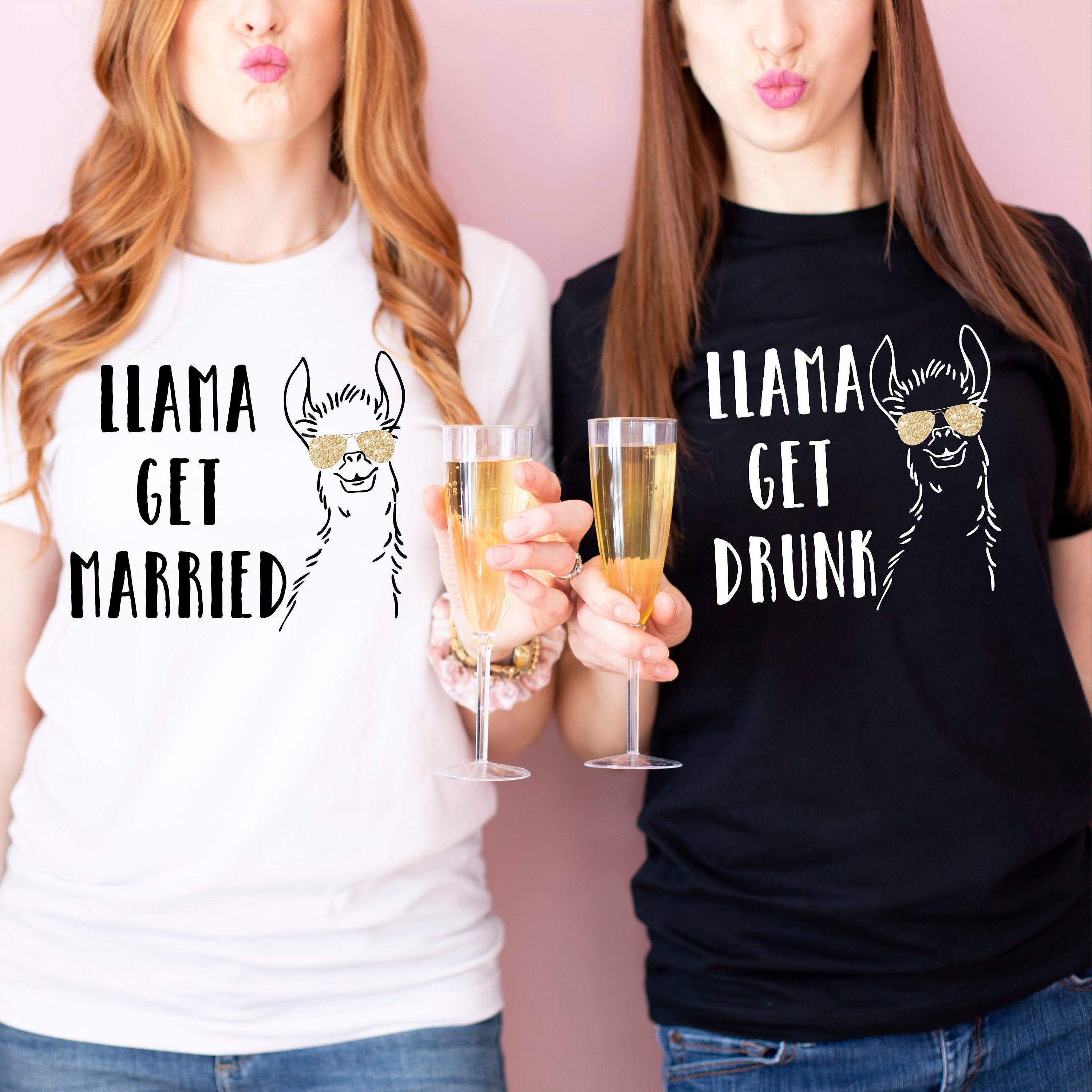 Womens Llama Get Drunk Bridesmaid Bachelorette Bridal Party Shirt Womens Llama Get Drunk Bridesmaid Bachelorette Bridal Party Shirt