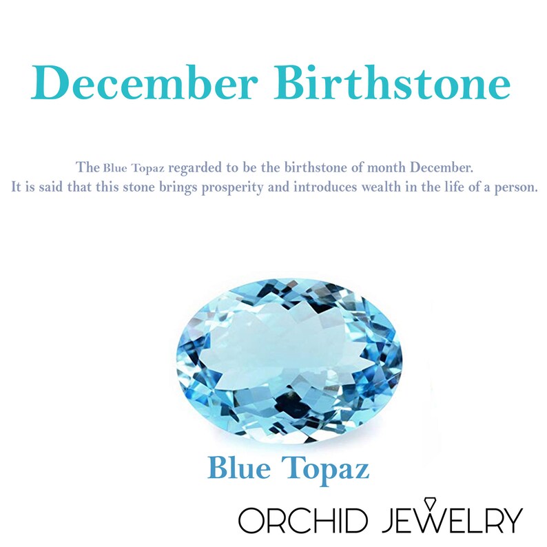 December Birthstone Blue Topaz Round Shape Gemstone Garnet Earrings Handmade Sterling Silver Stud Earrings For Women Anniversary Gift.