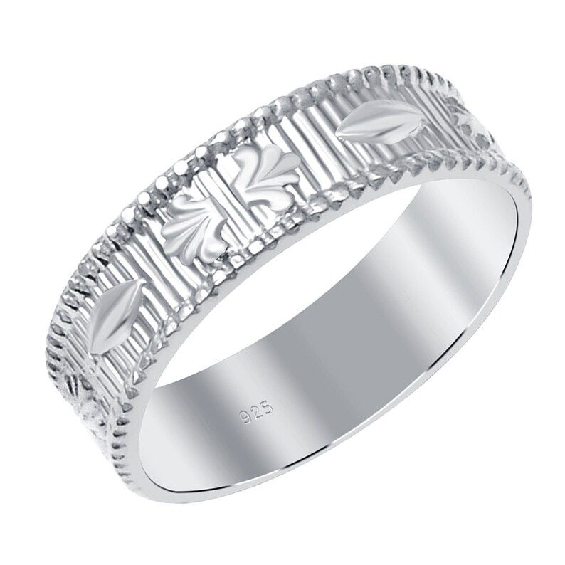 plain silver rings ladies