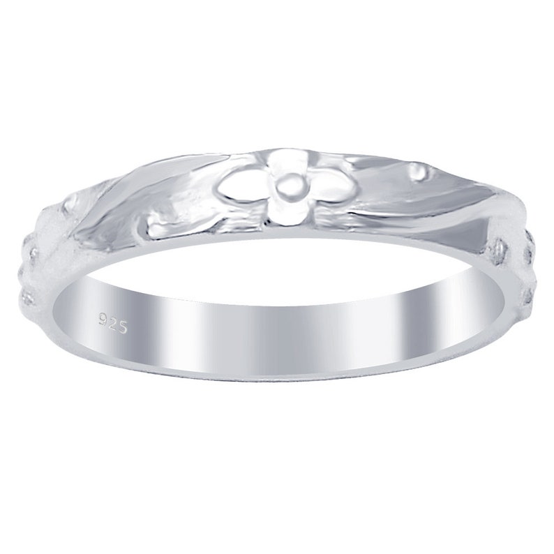 plain silver rings ladies