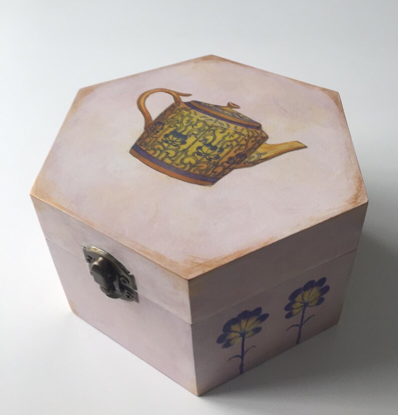 storage box elegant box secret box gift box souvenir box Tea pot Tea bags box wooden box