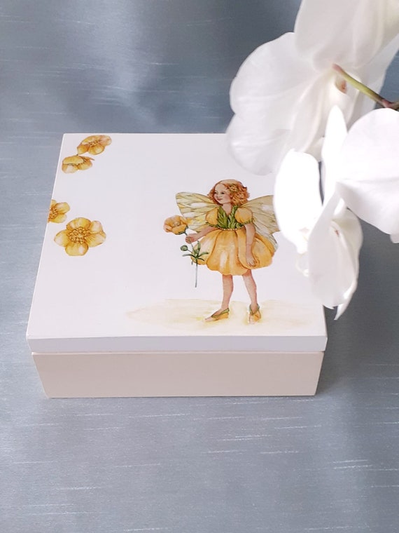 Child Jewelry Box Wooden Storage Box With Lid Memory Jewelry Etsy