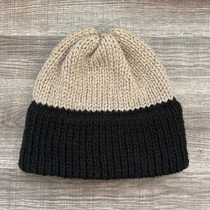 XL Double Brim TexKnits Beanie - Color Split
