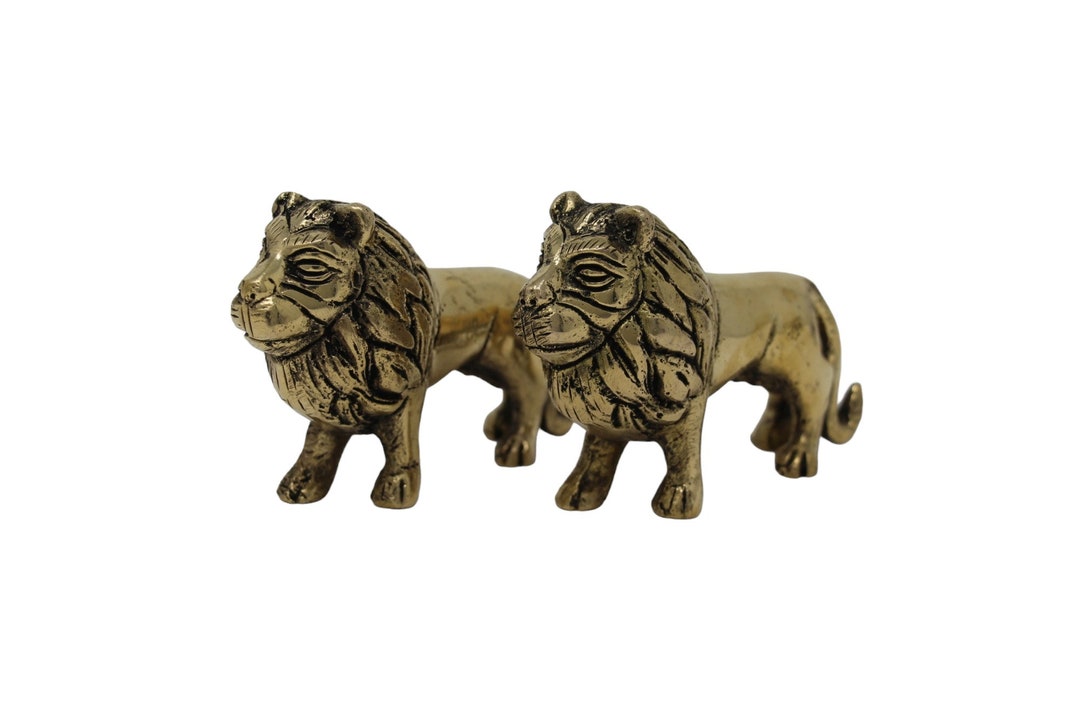 Crafty Corner Lion Brass Statue lion Statues Showpiecess Etsy