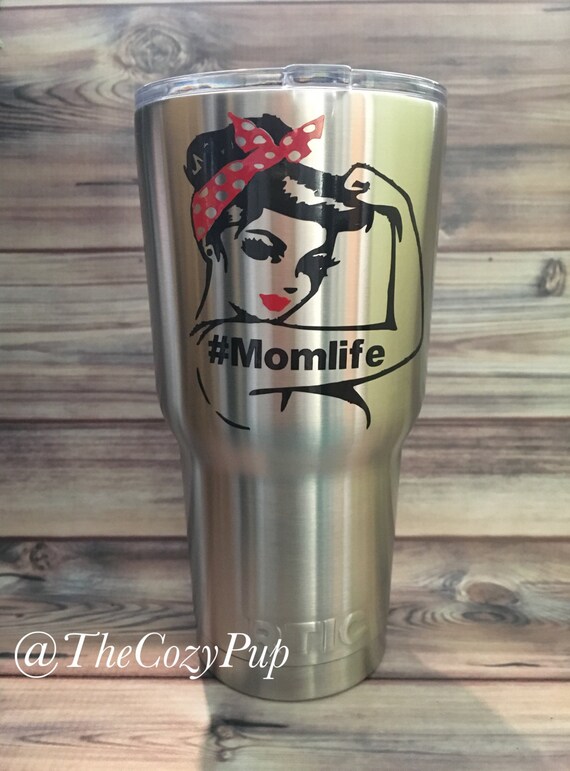 RTIC Tumbler Mom Life Cup Momlife Stainless Steel RTIC Etsy
