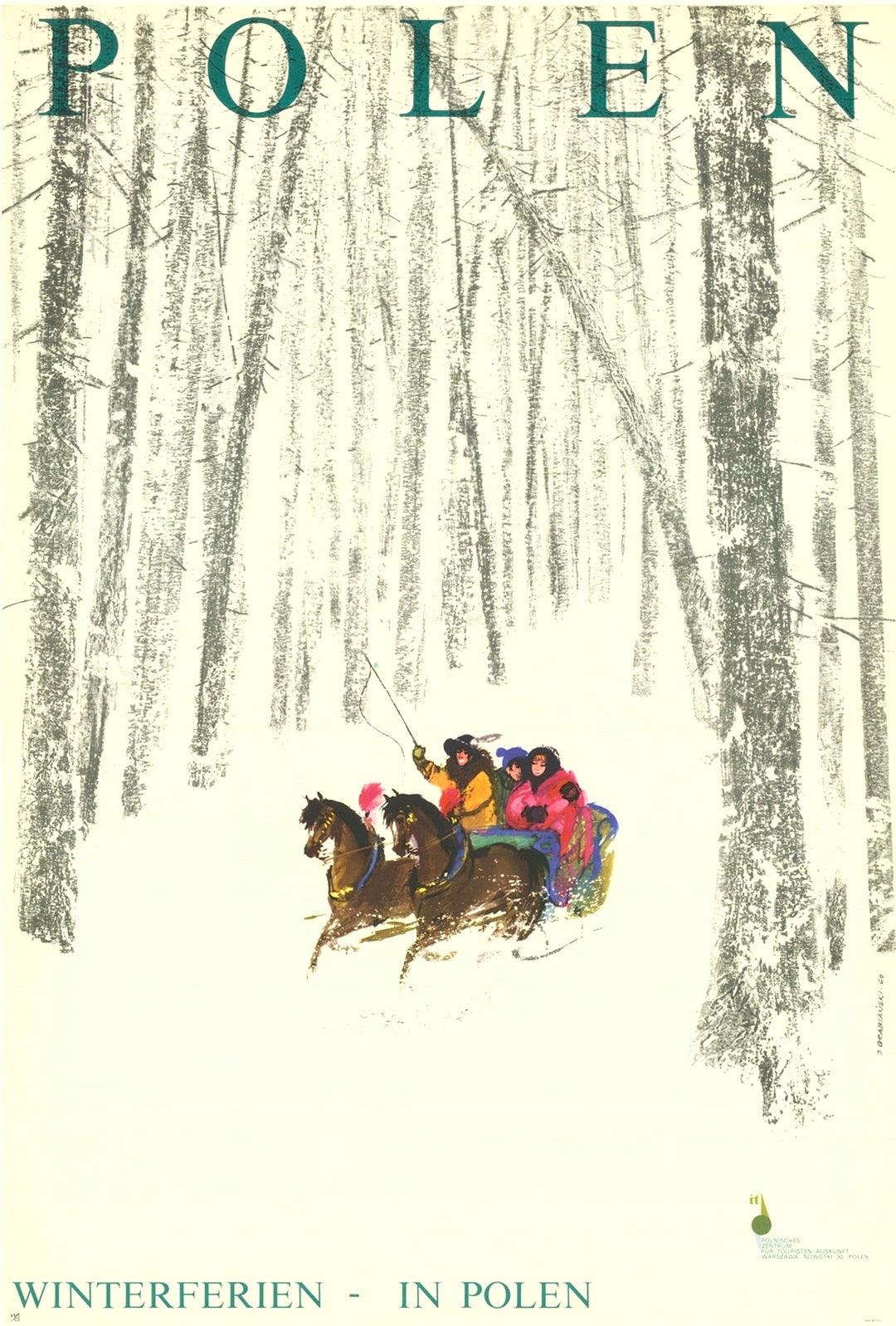 Polish Promotion Poster Winterferien in Polen Grabianski - Etsy
