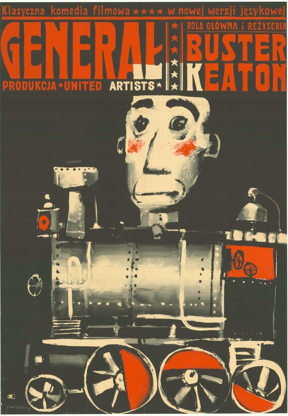 The general Buster Keaton vintage movie poster print