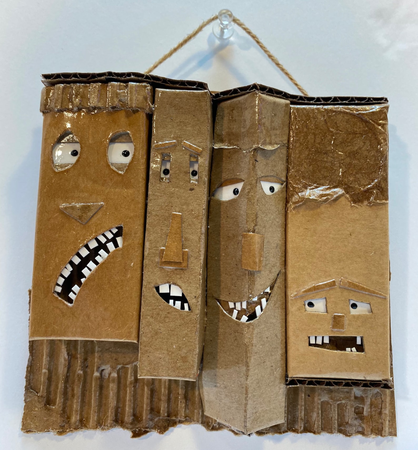 Cardboard Wall Art Recycled Materials Miniature Art Etsy
