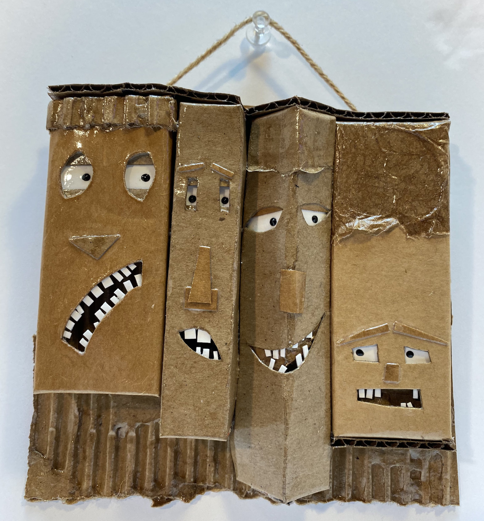 Cardboard Wall Art Recycled Materials Miniature Art Etsy