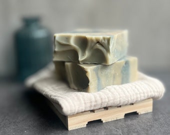 SEA KELP Soap - Tea Tree - Handcrafted Soap - Palm Oil Free Soap - Cold Process Soap - Artisan Soap - Kelp Soap - Shea and Mango Butters