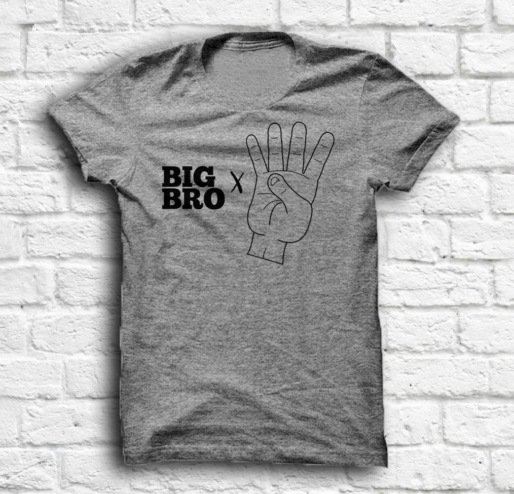 Brother Printed T-Shirts, Big Brother Shirt, Big Bro x 4, Sibling ...