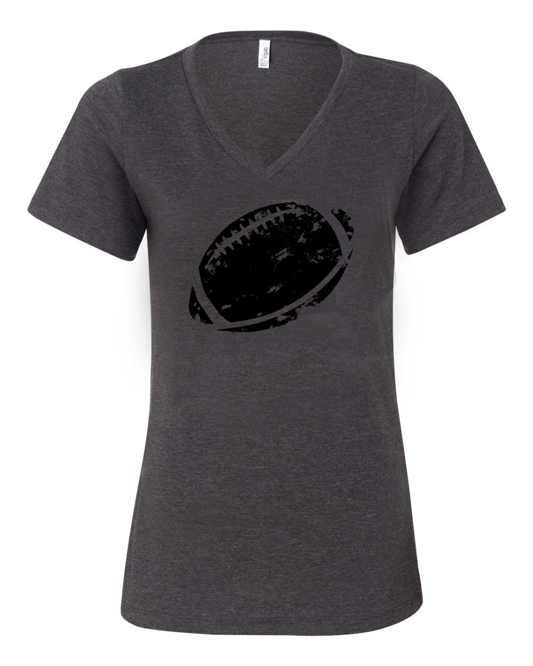 Women's Football Shirt Relaxed Fit Vneck Tee Football Etsy