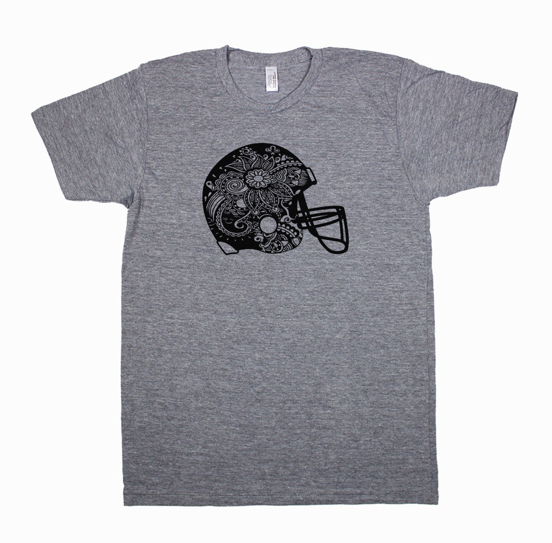 Unisex Football Helmet Shirt Football Shirt Football Tee Etsy