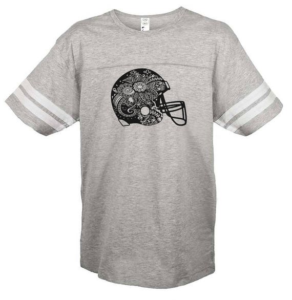 Unisex Football Helmet Shirt, Football Shirt, Football Tee, Football Helmet, Women's Football Shirt, Men's Football Shirt, Printed Tee