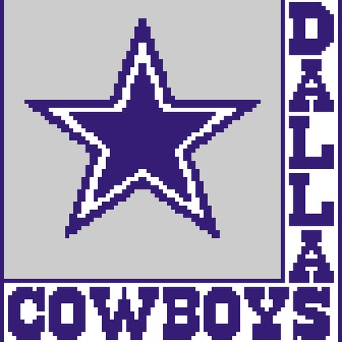 Blue Star Dallas Cowboys C2C Crochet Blanket Pattern Graph & Etsy