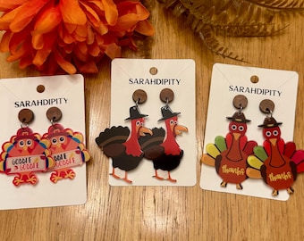 Adorable Turkey Earrings