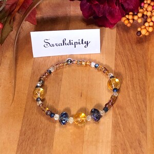 Genuine Natural Citrine Handmade Beaded Bracelet