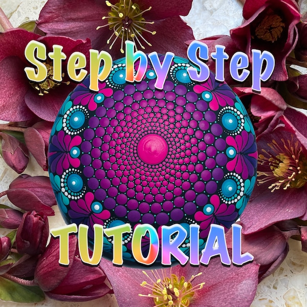 Tutorial - Digital pattern for MandalaDotShops Design "CANDY" Mandala Stone